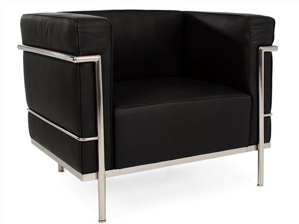 LC2 Chair Large Le Corbusier - Black