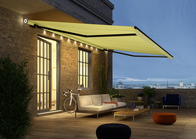 New Livona open awning with integrated LED lighting from Weinor