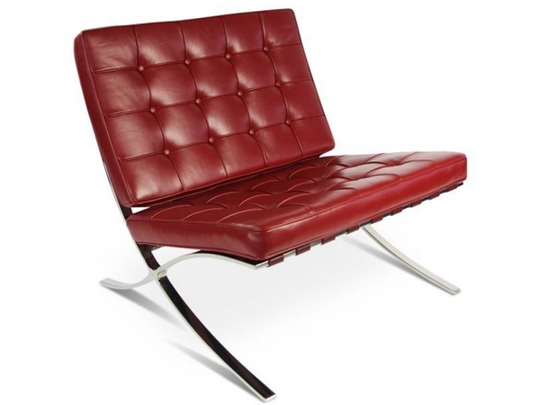 Barcelona chair - Dark red