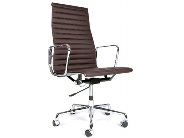 Eames chair Alu EA119 - Dark brown