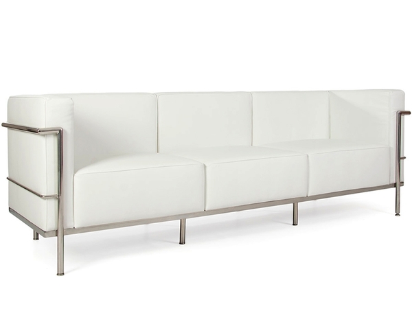 LC2 3 seater Le Corbusier Large - White