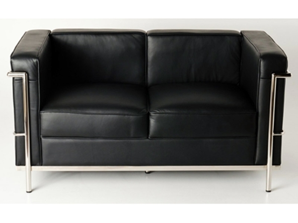LC2 Le Corbusier 2 Seater  - Black
