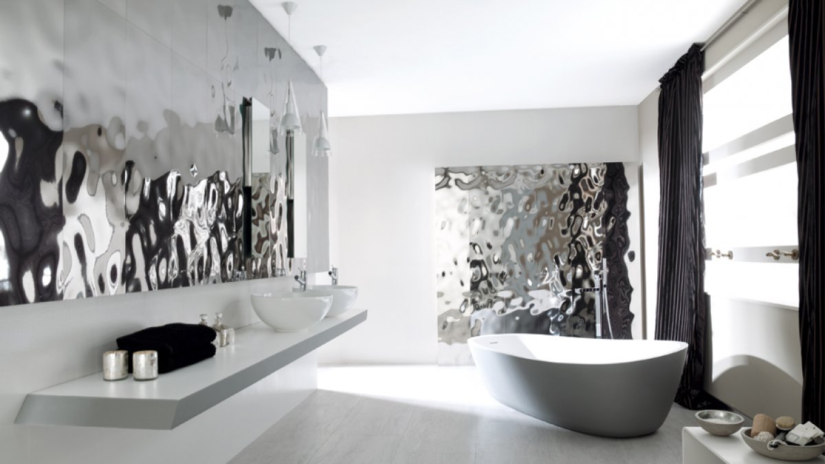 Precious metal-effect wall tiles: A luxury design full of high-quality porcelain