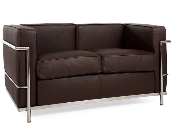 LC2 Le Corbusier 2 Seater - Brown