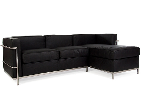 LC2 Le Corbusier corner sofa - Black